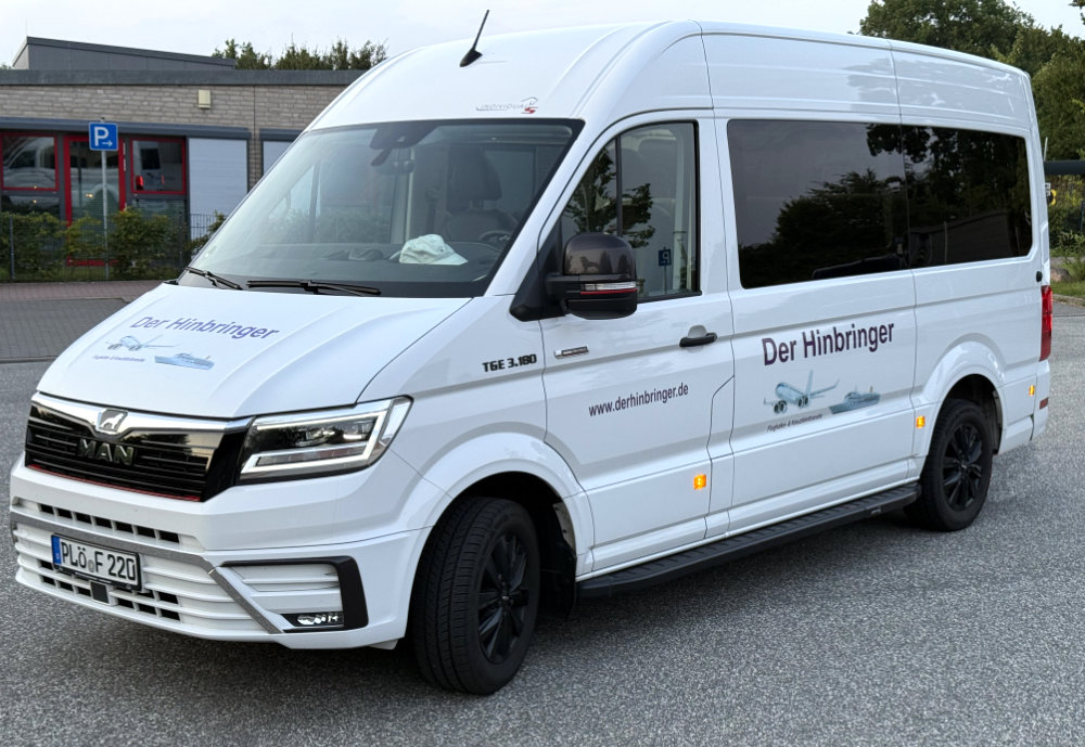 Ein KFZ Man aus dem Fuhrpark von Der Hinbringer